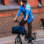 Bolsa con cremallera eléctrica grande Navy | Brompton España