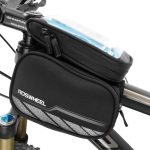 Bolsa para cuadro de bicicleta con 3 compartimentos. Ventana transparente táctil para teléfono Cablematic