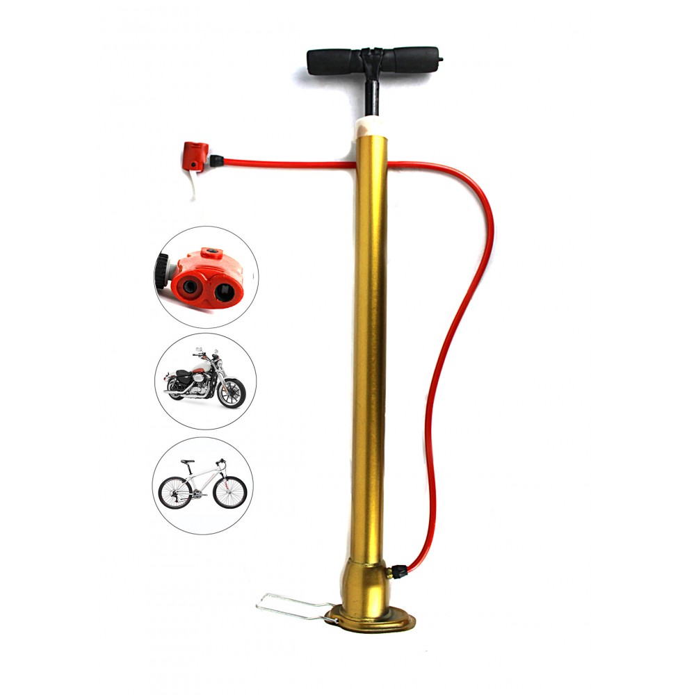 bomba-de-aire-bicicleta-822pcp-1.jpg Bomba de aire de pie para bicicleta Válvula Schrader Presta - Imagen 1