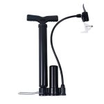 Bomba para bicicleta, bomba para balones, bomba de pie con manómetro de alta presión de 120 PSI, válvula Presta y Schrader para neumáticos de biciclet