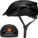 Casco de bicicleta para adultos con luz, casco urbano ajustable unisex para mujeres y hombres 57–62cm (negro oscuro) : Amazon.es: Deportes y aire libre