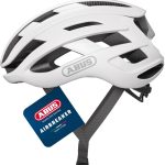 ABUS Casco de ciclismo de carretera AirBreaker casco de ciclismo de alta gama para ciclismo profesional para adolescentes y adultos casco para hombre y mujer blanco, talla M :