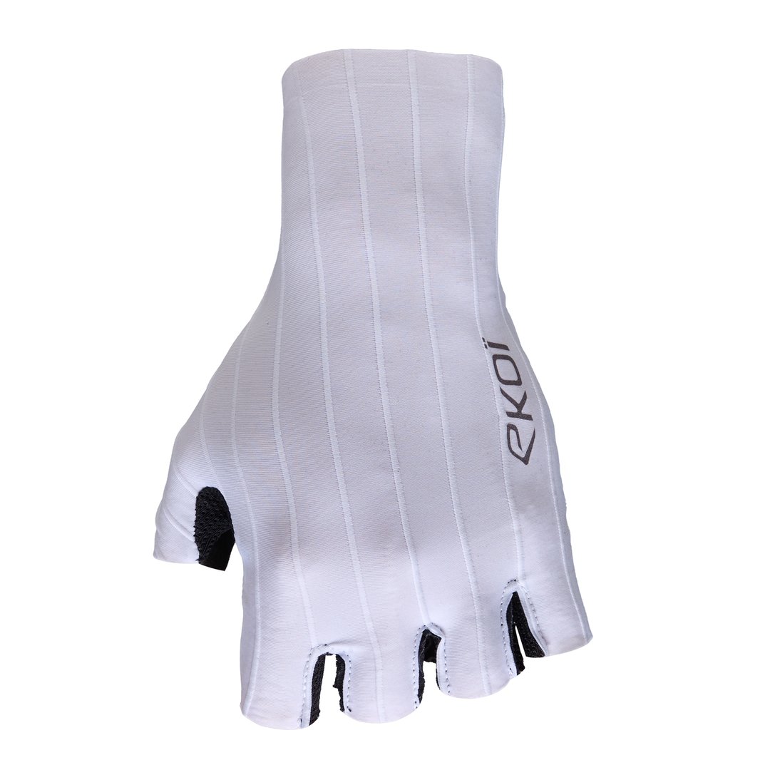 guantes-ekoi-886wju-1.jpg Guantes de ciclismo EKOI Racing AERO PRO Poron® Blanco - Imagen 1