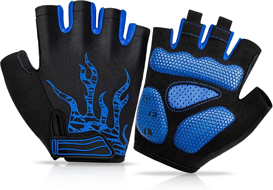 guantes-para-bici-126mnl-1.jpg Guantes de ciclismo con medio dedo, guantes para bicicleta, gel antigolpes, antideslizante, transpirable, guantes de medio dedo, mitones para hombre, ... - Imagen 1