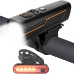 EBUYFIRE Luces para Bicicleta con Sensor de Luz y Pantalla Digital,Set de Luces LED Recargables para Ciclismo,Luz Delantera y Trasera Super Brillante Linterna Frontal para Bicicleta,Luz Trasera (1) : Amazon.es: Coche