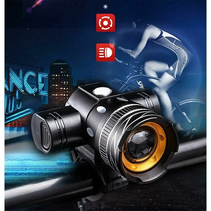 linterna-bicicleta-466hdn-1.jpg Faro delantero recargable para bicicleta de 5000 lúmenes, luz LED impermeable de alto brillo para bicicleta, 6 horas de autonomía, linterna de segurid - Imagen 1