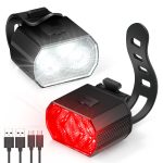 Blendura Luces Bicicleta Delantera y Trasera, USB Recargable, 6+6 Modos | Luces para ciudad y ocio, montaje sin herramientas, visibilidad de día y noche, para bicicleta urbana, carretera y MTB : Amazon.es: