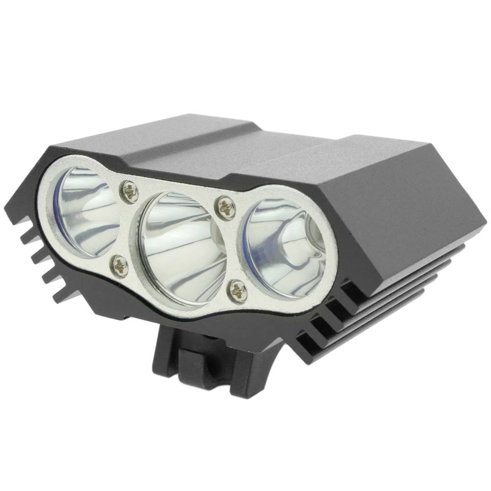 luces-led-bicicleta-068hxa-1.jpg Luz LED frontal para cabeza y bicicleta con batería de 8000 mAh 3000 lúmenes 3 x T6 XLamp Cablematic - Imagen 1