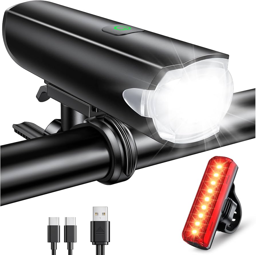 luz-bici-421kkf-1.jpg 2026 New 1200LM Luz Bicicleta de Gran Angular, 3+5 Modos & Impermeable IP65 | Luz Bici Recargable por USB con Larga Autonomía, Duradera Luces Bicicleta Delantera y Trasera para Ciclismo Carretera/Montaña : - Imagen 1