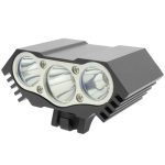 Luz LED frontal para cabeza y bicicleta con batería de 8000 mAh 3000 lúmenes 3 x T6 XLamp Cablematic