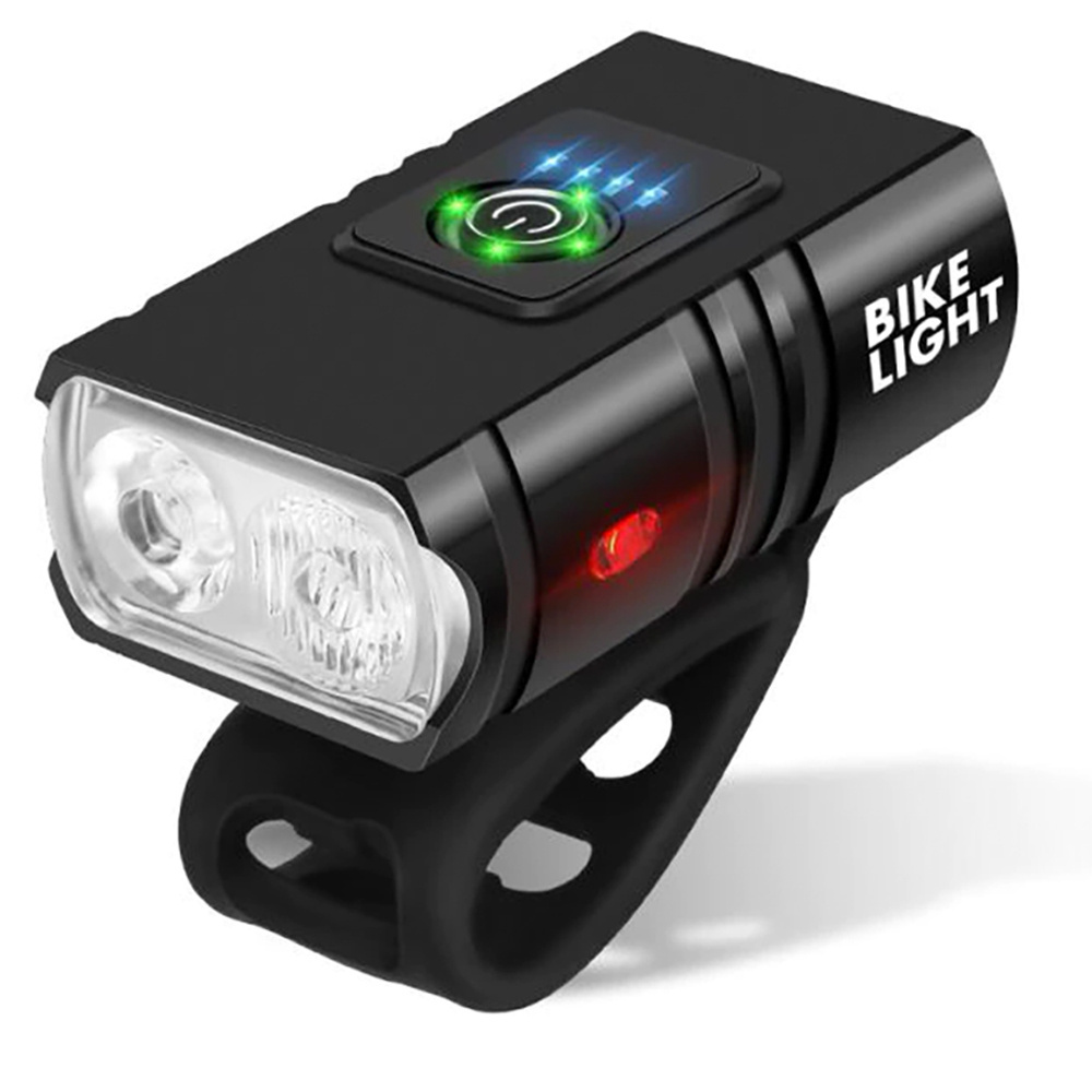 luz-led-bicicleta-735bjk-1.jpg BL03 | Luz delantera de bicicleta | 2 LED CREE XM L T6, 1000 lm, 6 modos de iluminación, batería de 1200 mAh | INTERLOOK - Imagen 1