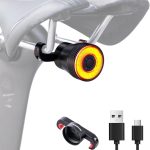 ROCKBROS Luz Trasera Bicicleta 60 Lúmenes IP65 Impermeable | Encendido/Apagado Automático, USB C Recargable, 4 Modos, Detección de Frenado, Ideal para MTB Bicicleta de Carretera y Gravel : Amazon.es: Deportes y aire libre