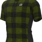 Maillot Alé Escocés Manga Corta Verde | Alltricks.es