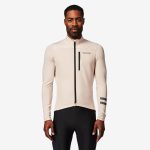 Maillot Ciclismo Hombre Manga Larga Carretera Entretiempo EDR beige | Decathlon