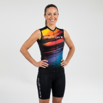 Maillot de ciclismo indoor sin mangas "Good Vibes " .