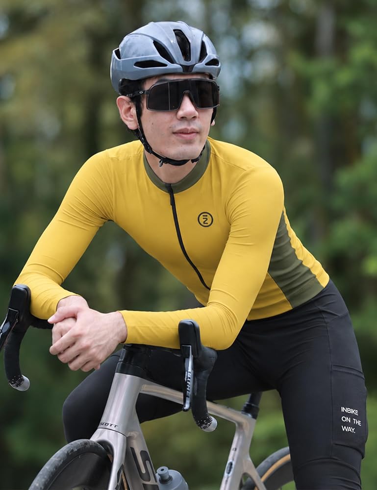 maillot-termico-ciclismo-434rtq-1.jpg INBIKE Maillot de Ciclismo Térmico Invierno Secado Rápido Maillot MTB con Mangas Largas Polar Cálido Camiseta para Deportes al Aire Libre Bicicleta Elástico Amarillo S : Amazon.es: Moda - Imagen 1