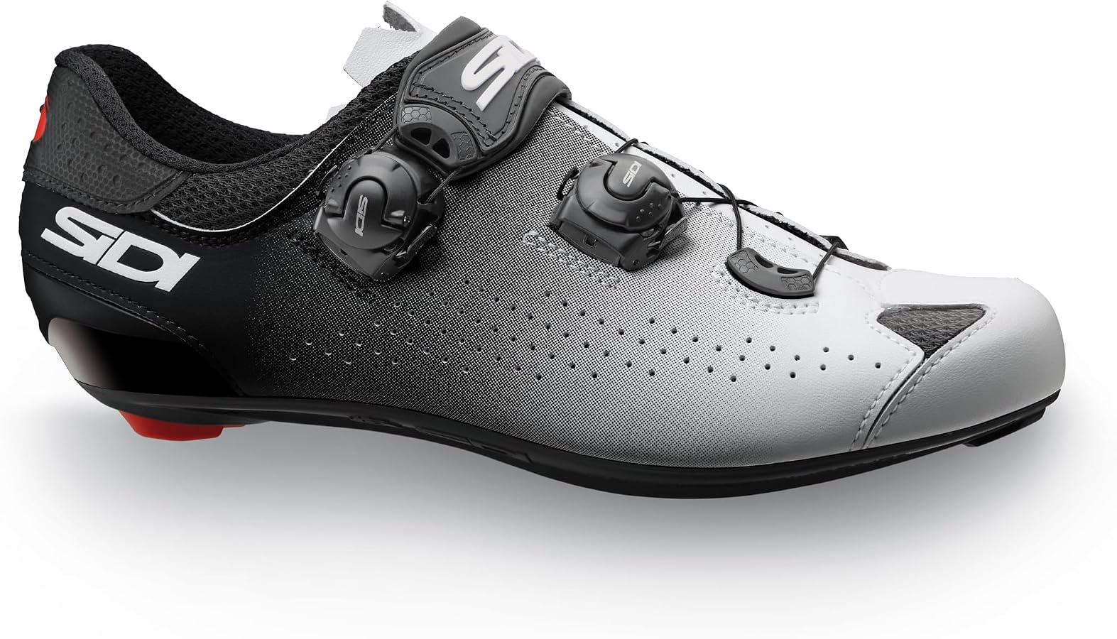 sidi-zapatillas-ciclismo-477dvg-1.jpg Sidi Genius 10 Mega Zapatos para bicicleta de carretera, Blanco Negro, 47 EU : Amazon.es: Moda - Imagen 1