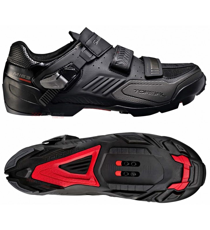 zapatillas-ciclismo-shimano-332yzv-1.jpg Zapatillas Shimano Montaña SH M163 Negro - Imagen 1