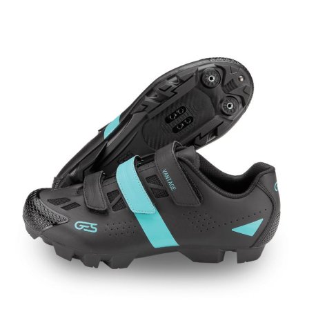 zapatos-spinning-407ckx-1.jpg zapatillas mtb spinning ges vantage 2 negro celeste - Imagen 1